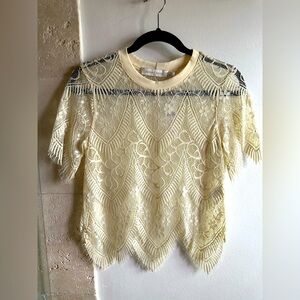 NWT Bishop and Young for Anthropologie lace top size S